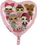 LOL Surprise Hart Folieballon Roze 45 cm