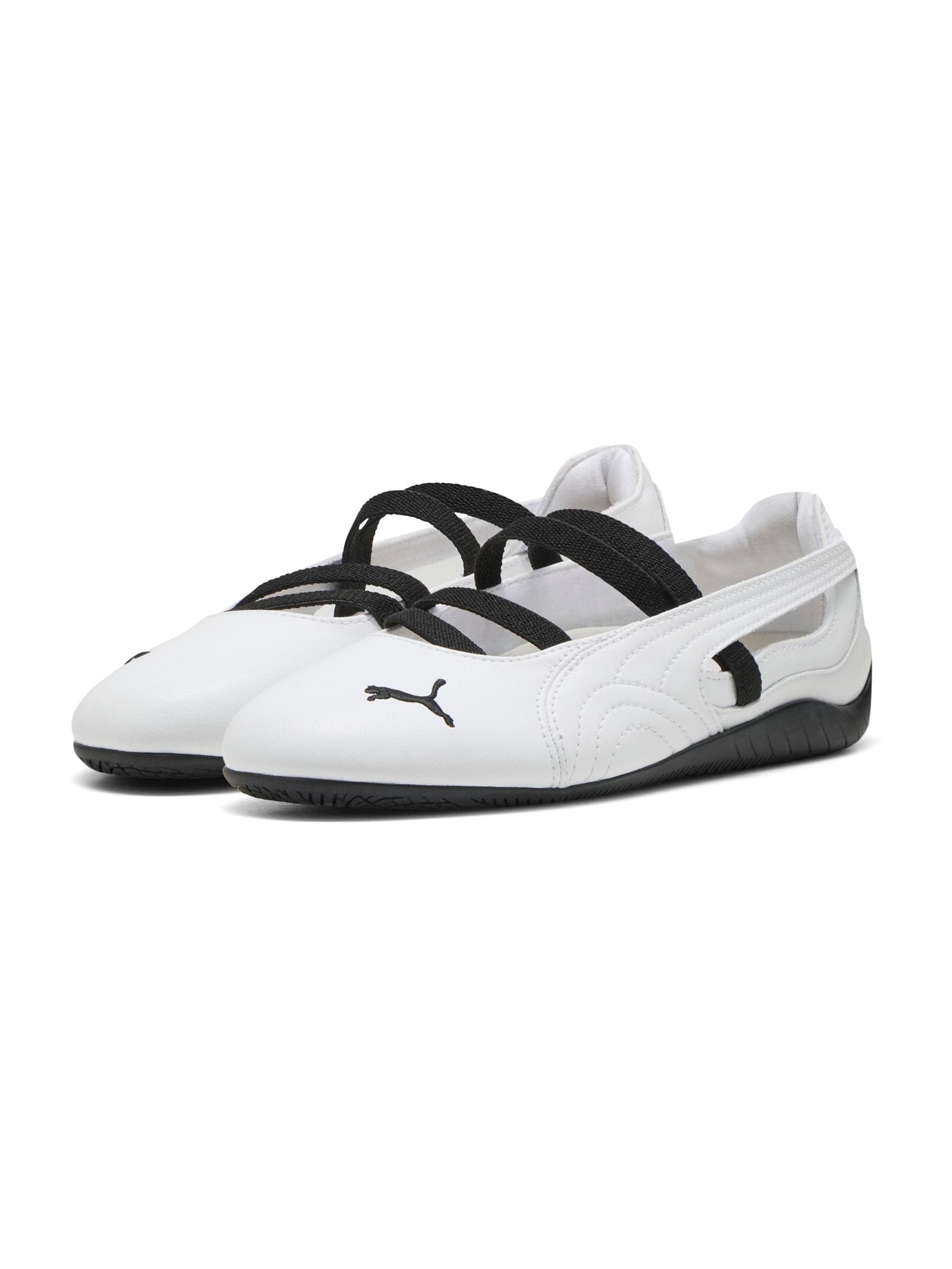 PUMA Speedcat Ballet leren schoenen voor Dames, Zwart/Wit, Maat 37