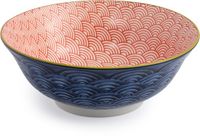 Mikasa - Bol - Rood en Blauw Arc - Keramiek - Japans Design - 1L - 21cm