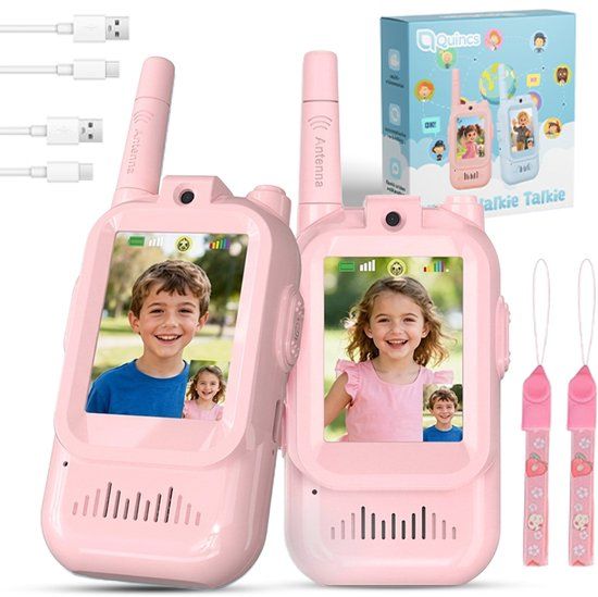 Quincs® Walkie talkie voor kinderen – Set van 2 roze