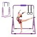 Lila barre de gymnastique pour enfants - Pliable - Avec anneaux de gymnastique - Hauteur réglable - Capacité de charge jusqu'à 63,5 kg - Convient à l'entraînement des enfants, à l'intérieur comme à l'extérieur