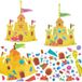 Baker Ross VC100 Sandcastle Mix & Match Decoratieset van schuimrubber, zandkasteel, 6 stuks