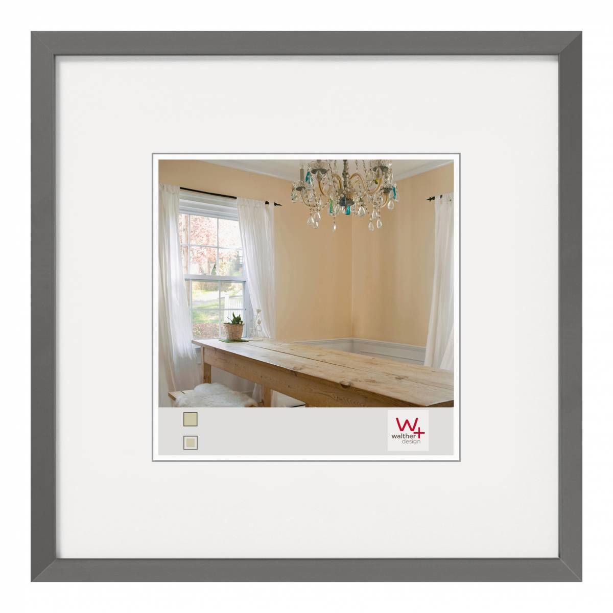 Walther Design Peppers - Fotolijst - 9x9 cm - Grijs - Hout