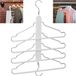 Merkloos Relaxdays ruimtebesparende kledinghangers - 4 hangers - met broeklat - hout - metaal