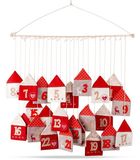 VILDE - Adventskalender - Rood - 70x60 cm - Filc