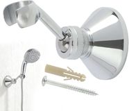 Merkloos / Sans marque Douche Comfort Douchekophouder - Handdouche houder - 360 graden verstelbaar - Standaard maat - Zilver