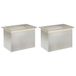 VidaXL Plantenbak met led 2 st zilver 40 x 60 x 40 cm roestvrij staal