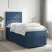 vidaXL Boxspringbed met matras en hoofdeinde, blauw, 100 x 200 cm, stof