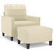 Maison Exclusive - Fauteuil avec repose-pieds crème 60 cm similicuir