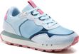 Big Star Sneaker bleu sportif avec semelle plateforme de 3,5 cm et fermeture à lacets