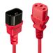 Lindy - Câble d'alimentation - IEC 60320 C13 vers IEC 60320 C14 - 1 m - moulé - rouge