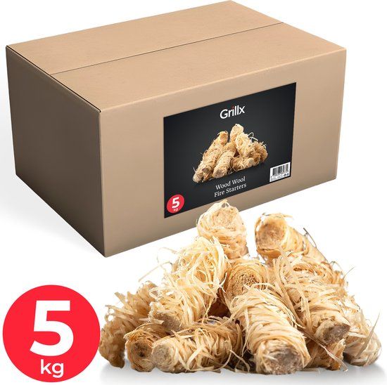 GrillX Aanmaakwokkels 5kg - ±420 stuks - Ecologisch - BBQ & Openhaard