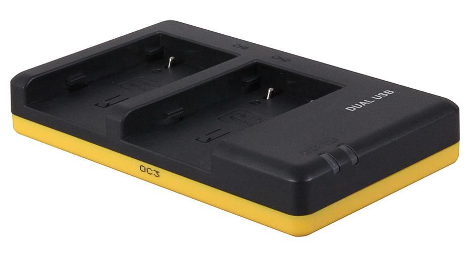 Duo oplader voor 2 camera accu's Canon NB2LH - (compatible)