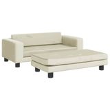 VidaXL Banc pour enfants avec repose-pieds 100x50x30 cm velours crème