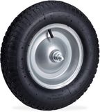 Merkloos 2 x kruiwagenwiel 4.80 4.00-8 - luchtband - met as - stalen velg - tot 200 kg