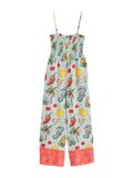 Next - Dames - Bandeau-jumpsuit met afneembare bandjes van linnenmix - Tall - Wit