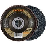 Rhodius 202642 LSZ F1 disque lamelle grain 24 acier inoxydable, acier 10 pc.