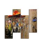Homemania Wandafbeelding, 4-delig, kunst en graffiti, voor woonkamer, slaapkamer, meerkleurig, 76 x 0,3 x 50 cm, HM204PMDF275, MDF