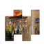 Homemania Wandafbeelding, 4-delig, kunst en graffiti, voor woonkamer, slaapkamer, meerkleurig, 76 x 0,3 x 50 cm, HM204PMDF275, MDF