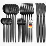ROXLIN 30-delige bestekset, doré, acier inoxydable, lavable au lave-vaisselle, design élégant, couverts de table pour 6 personnes