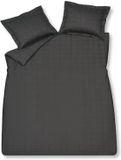 Vandyck Home 78 Check 300tc Dekbedovertrek 1-persoons (140x200/220) Off Black