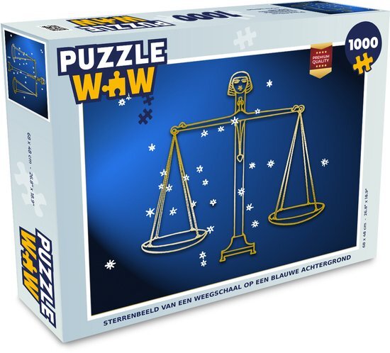 MuchoWow Puzzel Sterrenbeeld - Weegschaal - Sterren - Legpuzzel - Puzzel 1000 stukjes volwassenen - Sinterklaas cadeautjes - Sinterklaas voor grote kinderen