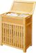 Merkloos Relaxdays Wasmand - 80 l - met lamellen - naturel