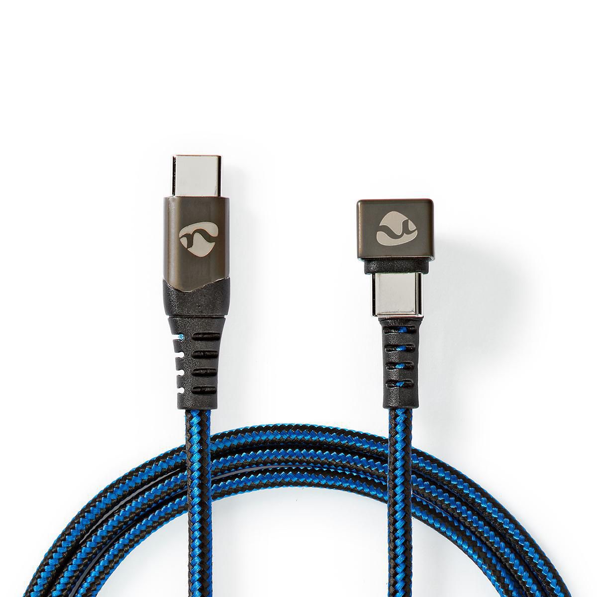 Nedis GCTB60700BK20 USB-kabel - 2 m - Zwart/Blauw