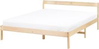Beliani MADONE - Tweepersoonsbed - Lichtbruin - 140 x 200 cm - Dennenhout