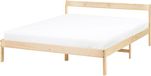 Beliani MADONE - Tweepersoonsbed - Lichtbruin - 140 x 200 cm - Dennenhout