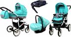 BabyLux® Largo | Set de poussette 4en1 | Menthe | Poussette combinée | Set de poussette | Base Isofix
