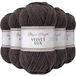 Utopia Crafts Velvet Lux Chenille superzacht grof garen voor breien en haken, 5 x 100 g (houtskool)