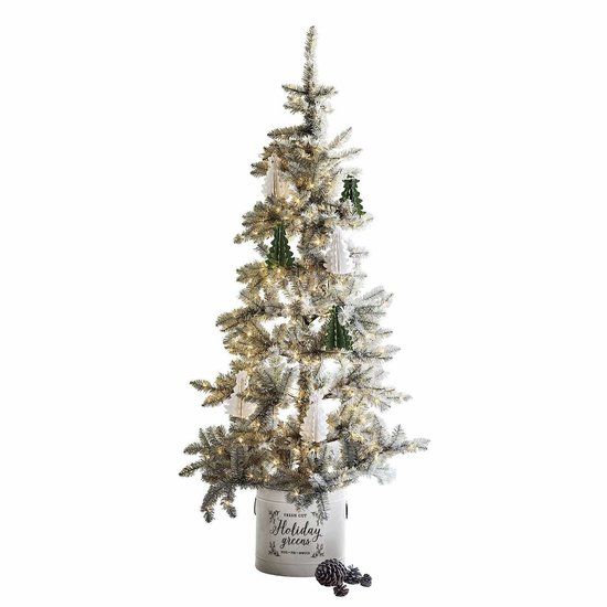 LOBERON Kerstboom Sansais groen/wit