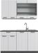 Vicco Fame-Line Cuisine une personne – 140 cm sans plan de travail Style champêtre blanc/anthracite