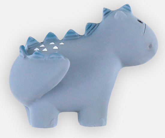 Noukie's Rammelaar en badspeelgoed dinosaurus, blauw