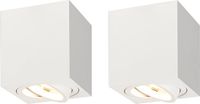 LEDVION - 2X LED Opbouwspots - Dimbaar - 3W - 2700K - Wit