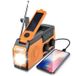 HY-068 Radio d'urgence solaire multifonctionnelle à manivelle avec SOS, banque d'énergie, lampe de poche