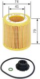 Bosch Premium - Oliefilter - Filterelement - Inclusief Pakkingset - Ø 74 mm - Hoogte 79 mm