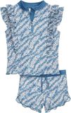 Playshoes Kinderzwemset met UV-bescherming, Bloemetjesmotief, Petrol