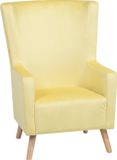 Beliani ONEIDA Fauteuil Geel Fluweel
