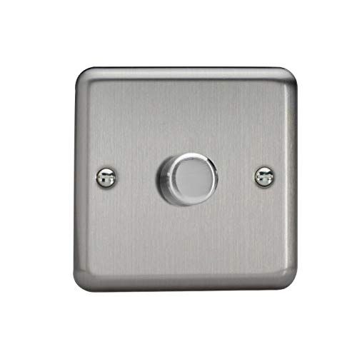 Varilight 1-weg 2-weg push-on/off roterende led-dimmer lichtschakelaar mat chroom