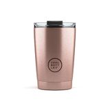 Koffiethermos, Cool Bottles Koffiethermos, 5 uur warm / 10 uur koud, 330 ml, RVS Tumbler Beker, Lekvrije Koffiebeker, BPA-vrij, Metallic Rose