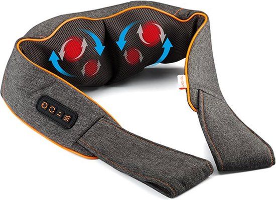 Medivon Collar - Shiatsu Massagekussen - Elektrisch Nekmassage Apparaat - Massage Kussen Nek en Rug - 3D - Draadloos