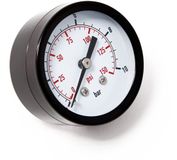 Wiltec Manometer voor drukvaten, axiaal DN8 (1/4") 12,9 mm, 0-10 bar (0-140 PSI), diameter 50 mm