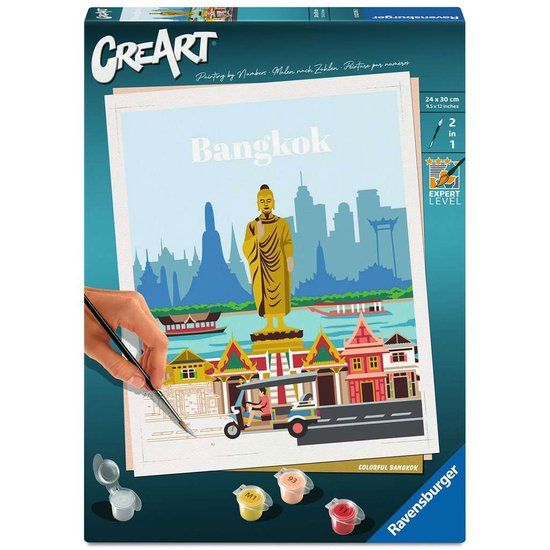Ravensburger CreArt Adults Trend - Farbenfrohes Bangkok