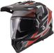 LS2 Helm Pioneer II Block MX702 grijs / rood maat M