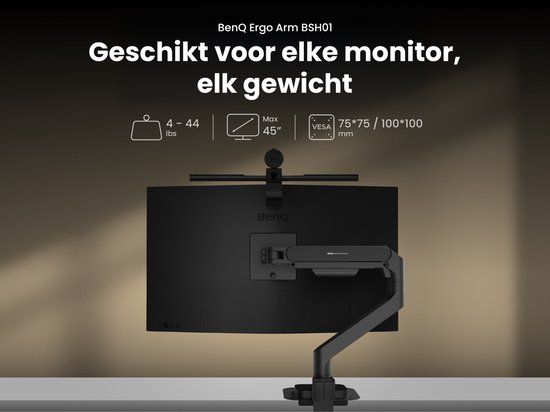 BenQ BSH01 Ergo monitorarm zwart