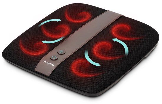 HoMedics Shiatsu Voetmassage Apparaat met Warmte - 28 Roterende Massageknoppen - Zwart