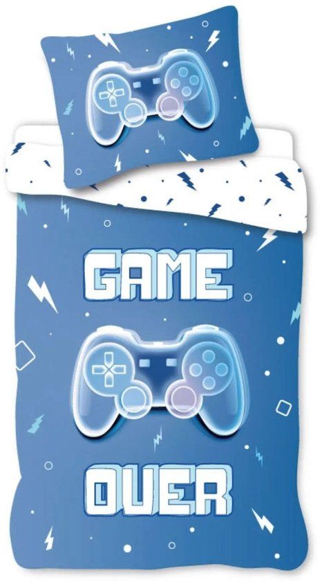4KidsOnly Brandmac Aps Dekbedovertrek Game Over Eenpersoons Katoen Meerkleurig