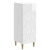 vidaXL Dressoir Hoogglans Wit 33 x 34,5 x 90 cm Bewerkt hout